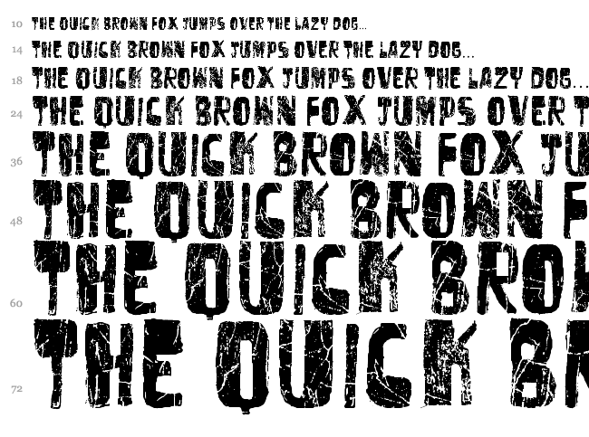 Vtks Untitled font waterfall